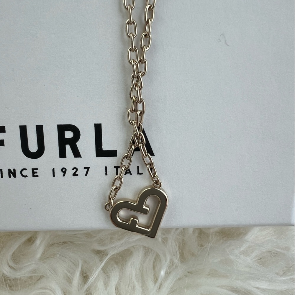 Furla Gold Heart Link Necklace - Picture 5 of 8